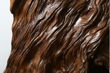 中古　民芸家具　カエデ材　迫力ある佇まいが見事な衝立て　(R-054179)