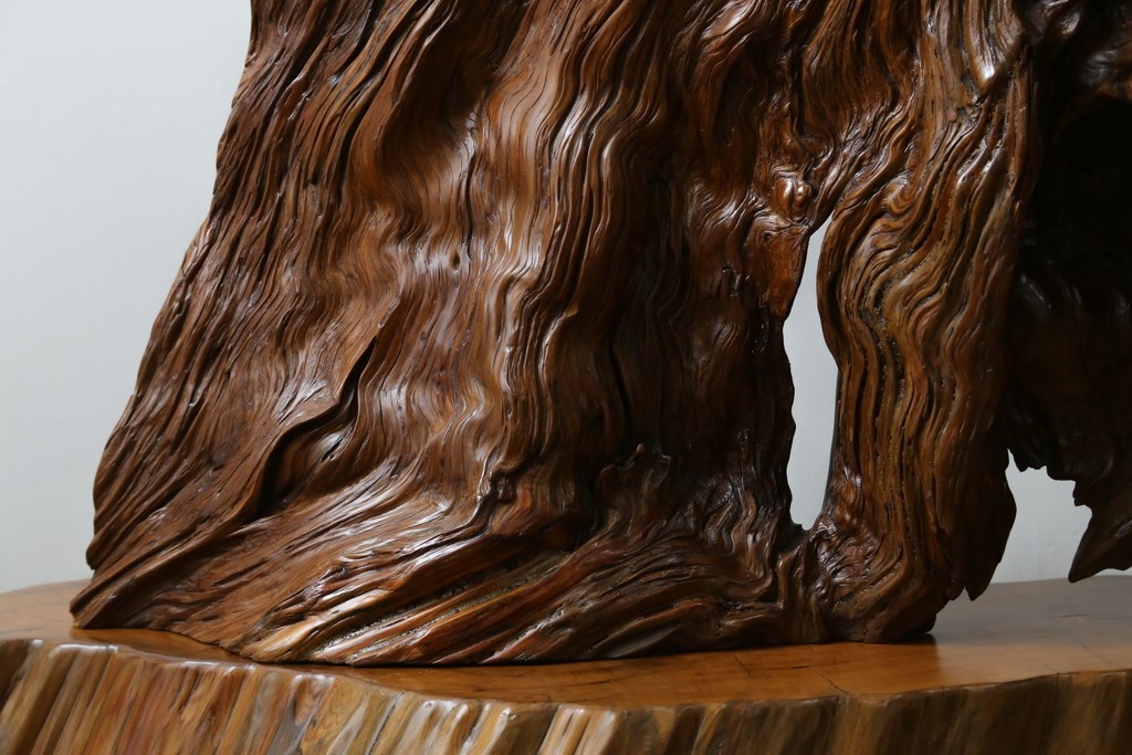 中古　民芸家具　カエデ材　迫力ある佇まいが見事な衝立て　(R-054179)