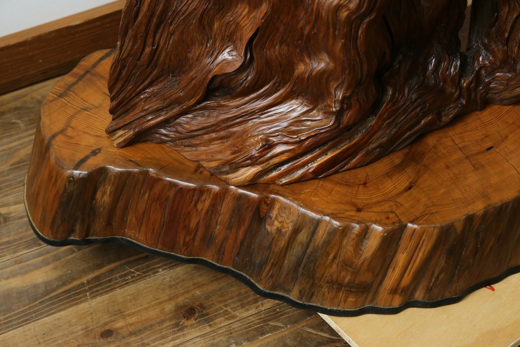 中古　民芸家具　カエデ材　迫力ある佇まいが見事な衝立て　(R-054179)