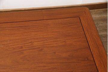 中古　指物家具　井上昇山作　花梨(カリン)材　洗練された雰囲気が上質な和の空間にぴったりな座卓(ローテーブル、センターテーブル)(R-054180)