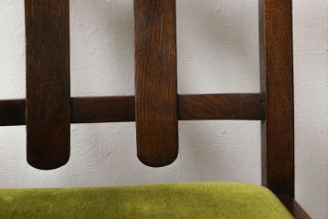 イギリスアンティーク　オーク材　Grange Furnishing Stores　英国よりやってきた!細やかな意匠が随所に施された優雅なチェア4脚セット(ダイニングチェア、椅子)(R-054182)