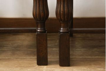イギリスアンティーク　オーク材　Grange Furnishing Stores　英国よりやってきた!細やかな意匠が随所に施された優雅なチェア4脚セット(ダイニングチェア、椅子)(R-054182)