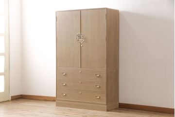中古　美品　品のある佇まいが美しい国産手造り総桐箪笥(定価約68万円)(並厚、桐たんす、着物箪笥)(R-054186)