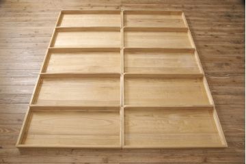 中古　美品　衣装盆たっぷりで使い勝手抜群の国産手造り総桐箪笥(定価約100万円)(並厚、四方丸、桐たんす、着物箪笥)(R-054188)