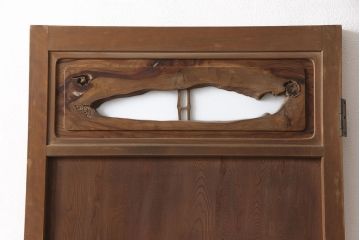 アンティーク建具　高級品　木目がいいね!　枝などをそのまま活かした変わりデザインが目を引く扉(ドア、建具)(R-054192)