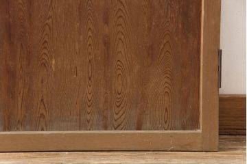 アンティーク建具　高級品　木目がいいね!　枝などをそのまま活かした変わりデザインが目を引く扉(ドア、建具)(R-054192)