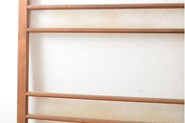 和製アンティーク　レトロな佇まいが昔懐かしいガラス戸2枚セット(引き戸、建具)(R-054195)