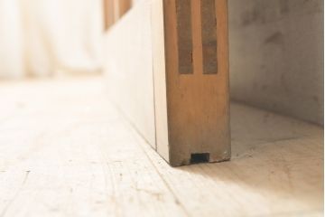  和製アンティーク　ナチュラルな風合いがあたたかみを感じる引き戸1枚(ガラス戸、建具)(R-054196)