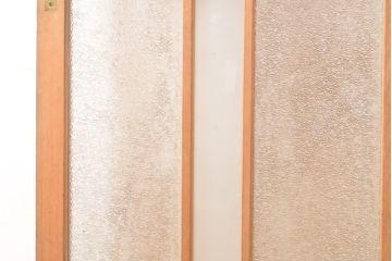 和製アンティーク　ガラス使いがお楽しみいただける引き戸1枚(ガラス戸、建具)(R-054198)
