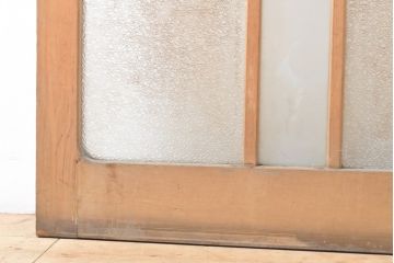 和製アンティーク　ガラス使いがお楽しみいただける引き戸1枚(ガラス戸、建具)(R-054198)