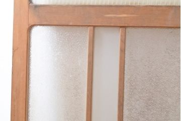 和製アンティーク　ガラス使いがお楽しみいただける引き戸1枚(ガラス戸、建具)(R-054198)