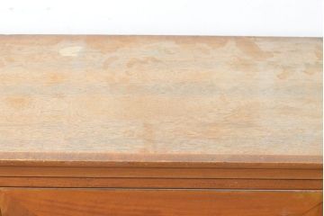 和製アンティーク　前面ケヤキ材(欅)　丸窓がお洒落なアクセントになるテレビ台(ローボード、サイドボード、収納棚、戸棚)(R-054200)