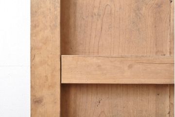 アンティーク建具　枠・ヒノキ材、板・ケヤキ材　庄内　最上級　存在感のある立派な佇まいが玄関にぴったり!山形県酒田産の蔵戸(引き戸、玄関戸、玄関ドア)(R-054212)