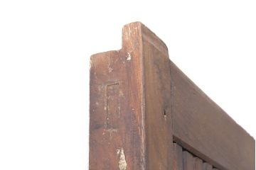 アンティーク建具　総ケヤキ材(欅)　古き時代の味わいが魅力的な格子蔵戸(玄関戸、玄関ドア、引き戸)(R-054213)