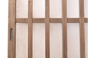 和製アンティーク　趣のある風合いが魅力的なガラス戸2枚セット(引き戸、玄関戸、建具)(R-054218)