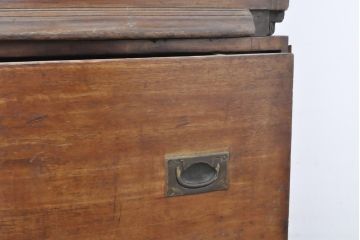 フランスアンティーク　最高級品　マホガニー材　高級感溢れるRガラスショーケース(ガラスケース、飾り棚、曲げガラス)(R-054226)