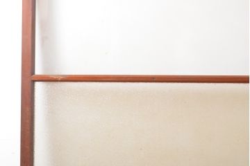 和製アンティーク　どこか懐かしさを感じるガラス戸2枚セット(引き戸、建具)(R-054227)