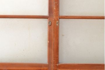 和製アンティーク　どこか懐かしさを感じるガラス戸2枚セット(引き戸、建具)(R-054227)