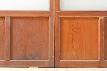 和製アンティーク　どこか懐かしさを感じるガラス戸2枚セット(引き戸、建具)(R-054227)