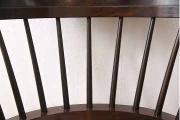 中古　松本民芸家具　#91型　落ち着きのある空間を演出するキャプテンチェア(アームチェア、板座チェア、椅子、ダイニングチェア)(R-054240)