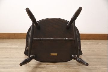 中古　松本民芸家具　#91型　落ち着きのある空間を演出するキャプテンチェア(アームチェア、板座チェア、椅子、ダイニングチェア)(R-054241)