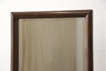 中古　美品　松本民芸家具　透かし彫りが上品なB型姿見(定価約10万円)(ミラー、鏡台)(R-054245)