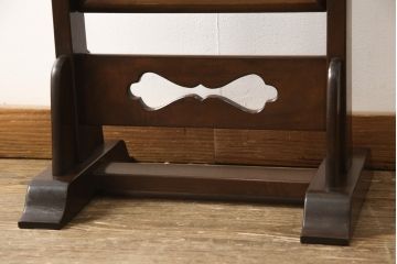 中古　美品　松本民芸家具　透かし彫りが上品なB型姿見(定価約10万円)(ミラー、鏡台)(R-054245)