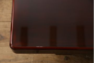 中古　美品　輪島塗り　繊細に描かれた松の絵柄が見事な座卓(ローテーブル、センターテーブル)(R-054266)