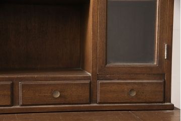 アメリカビンテージ　DREXEL HERITAGE(ドレクセルヘリテイジ)　Triune(トライユン)　シックな色合いが美しいデスク+チェアのセット(定価約55万円)(ワークデスク、在宅用、在宅ワーク、ライティングデスク、机、椅子)(R-054270)