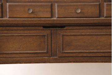 アメリカビンテージ　DREXEL HERITAGE(ドレクセルヘリテイジ)　Triune(トライユン)　シックな色合いが美しいデスク+チェアのセット(定価約55万円)(ワークデスク、在宅用、在宅ワーク、ライティングデスク、机、椅子)(R-054270)