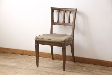 アメリカビンテージ　DREXEL HERITAGE(ドレクセルヘリテイジ)　Triune(トライユン)　シックな色合いが美しいデスク+チェアのセット(定価約55万円)(ワークデスク、在宅用、在宅ワーク、ライティングデスク、机、椅子)(R-054270)