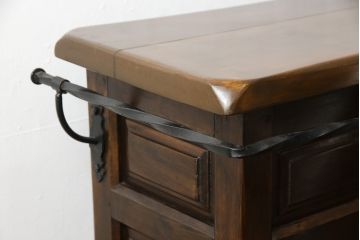ビンテージ家具　スペイン　Navarro Argudo社　おしゃれな空間を演出するバーカウンターセット(カウンターテーブル、ハイチェア、カウンターチェア、ヴィンテージ)(R-054271)