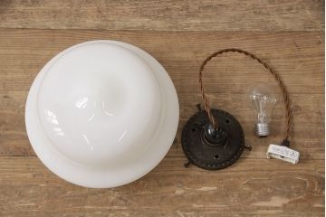 和製アンティーク　ブラケットの使い込まれた質感が味わい深い吊り下げ照明(天井照明、ペンダントライト)(R-054272)