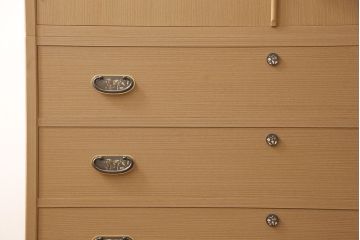 未使用　展示品　中古　伝統工芸士　山本隆作　かくし付き　上品な佇まいが魅力!たっぷり収納できる総桐箪笥(胴厚、総桐たんす、着物箪笥、チェスト、引き出し)(定価約100万円)(R-054279)
