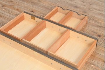和製ヴィンテージ　永田良介商店　クラシカルでモダンなデザインが珍しい着物箪笥(衣装タンス、洋服タンス、引き出し、チェスト、ビンテージ)(R-054295)