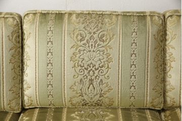 中古　美品　DREXEL HERITAGE(ドレクセルヘリテイジ)　爽やかなグリーンが目を引く3人掛けソファ(三人掛けソファ、3P)(R-054314)