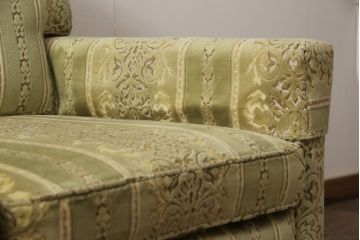 中古　美品　DREXEL HERITAGE(ドレクセルヘリテイジ)　爽やかなグリーンが目を引く3人掛けソファ(三人掛けソファ、3P)(R-054314)