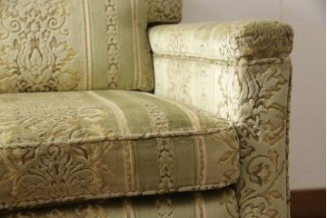 中古　美品　DREXEL HERITAGE(ドレクセルヘリテイジ)　爽やかなグリーンが目を引く3人掛けソファ(三人掛けソファ、3P)(R-054314)