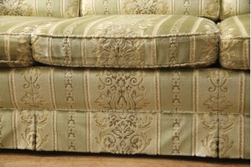 中古　美品　DREXEL HERITAGE(ドレクセルヘリテイジ)　爽やかなグリーンが目を引く3人掛けソファ(三人掛けソファ、3P)(R-054314)