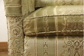 中古　美品　DREXEL HERITAGE(ドレクセルヘリテイジ)　爽やかなグリーンが目を引く3人掛けソファ(三人掛けソファ、3P)(R-054314)