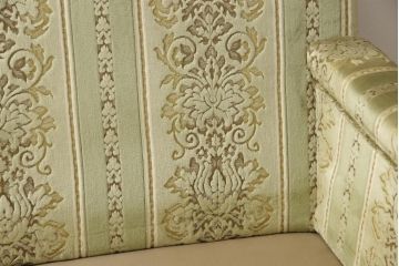 中古　美品　DREXEL HERITAGE(ドレクセルヘリテイジ)　爽やかなグリーンが目を引く3人掛けソファ(三人掛けソファ、3P)(R-054314)