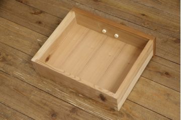 中古　屋久杉　優しい杢目で品のある空間を演出する飾り棚(茶棚、違い棚、収納棚)(R-054326)