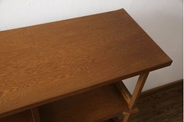 中古　屋久杉　優しい杢目で品のある空間を演出する飾り棚(茶棚、違い棚、収納棚)(R-054326)