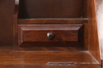 中古　九州民芸家具　深みのある色合いが美しいライティングビューロー(ワークデスク、簿記机、在宅ワーク、在宅用チェスト)(R-054328)