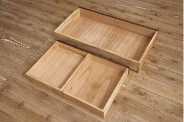 中古　九州民芸家具　深みのある色合いが美しいライティングビューロー(ワークデスク、簿記机、在宅ワーク、在宅用チェスト)(R-054328)