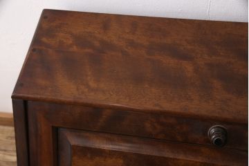 中古　九州民芸家具　深みのある色合いが美しいライティングビューロー(ワークデスク、簿記机、在宅ワーク、在宅用チェスト)(R-054328)