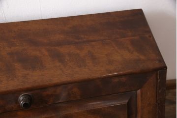 中古　九州民芸家具　深みのある色合いが美しいライティングビューロー(ワークデスク、簿記机、在宅ワーク、在宅用チェスト)(R-054328)