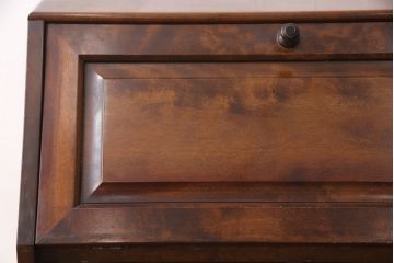 中古　九州民芸家具　深みのある色合いが美しいライティングビューロー(ワークデスク、簿記机、在宅ワーク、在宅用チェスト)(R-054328)