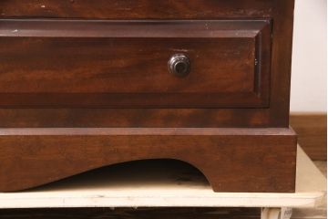 中古　九州民芸家具　深みのある色合いが美しいライティングビューロー(ワークデスク、簿記机、在宅ワーク、在宅用チェスト)(R-054328)