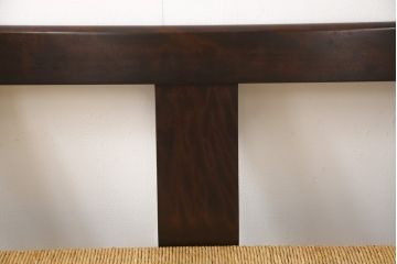 中古　美品　松本民芸家具　#77型　ラッシ座(ガマ座)　和モダンな3人掛け曲肘イス(定価約39万円)(アームベンチ)(R-054331)